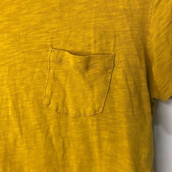 Madewell yellow short sleeve one pocket tee shirt, size small - Picture 4 of 6